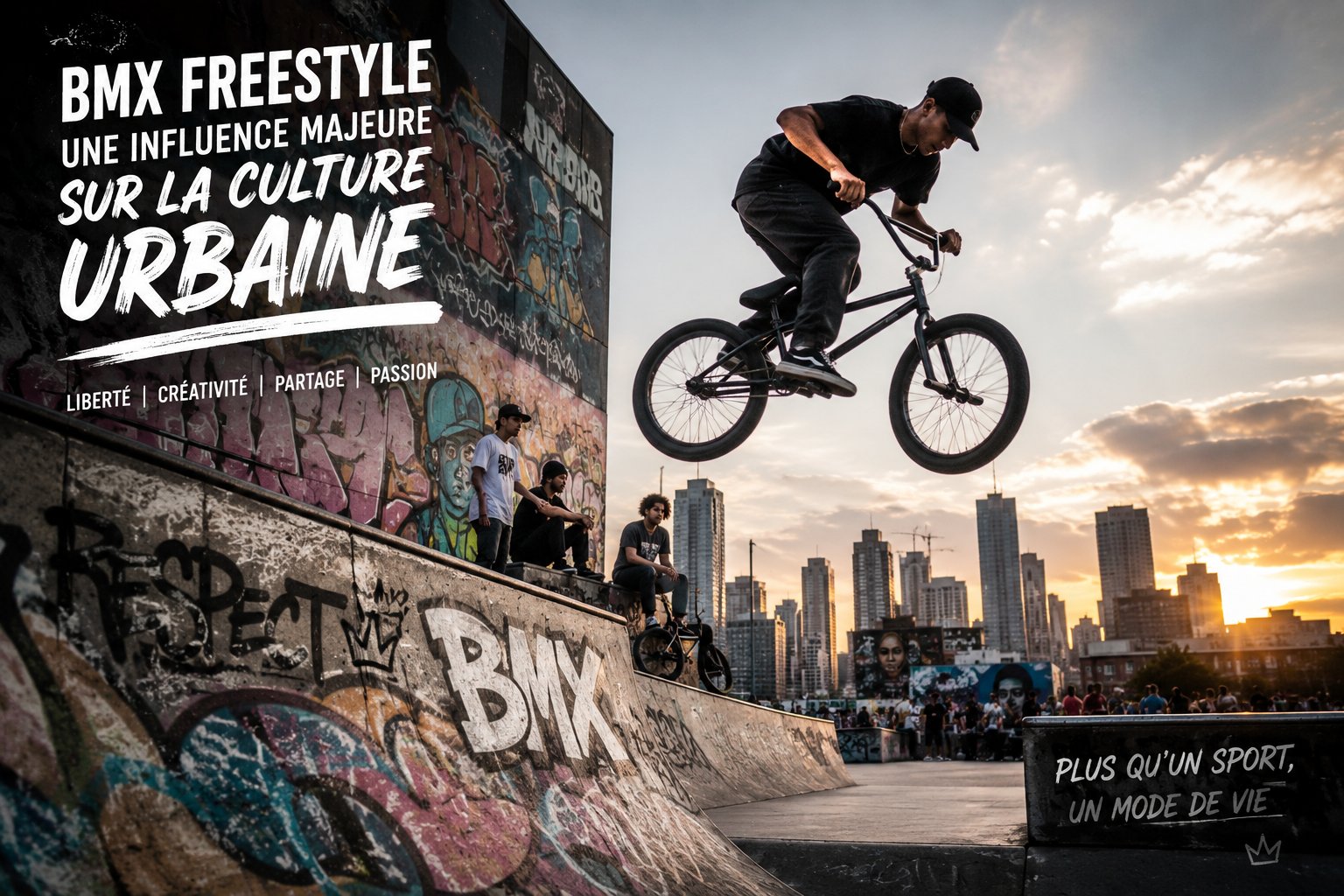 Rider bmx freestyle dans un environnement urbain